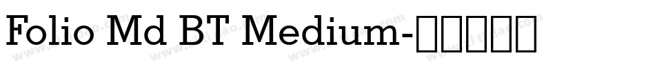 Folio Md BT Medium字体转换